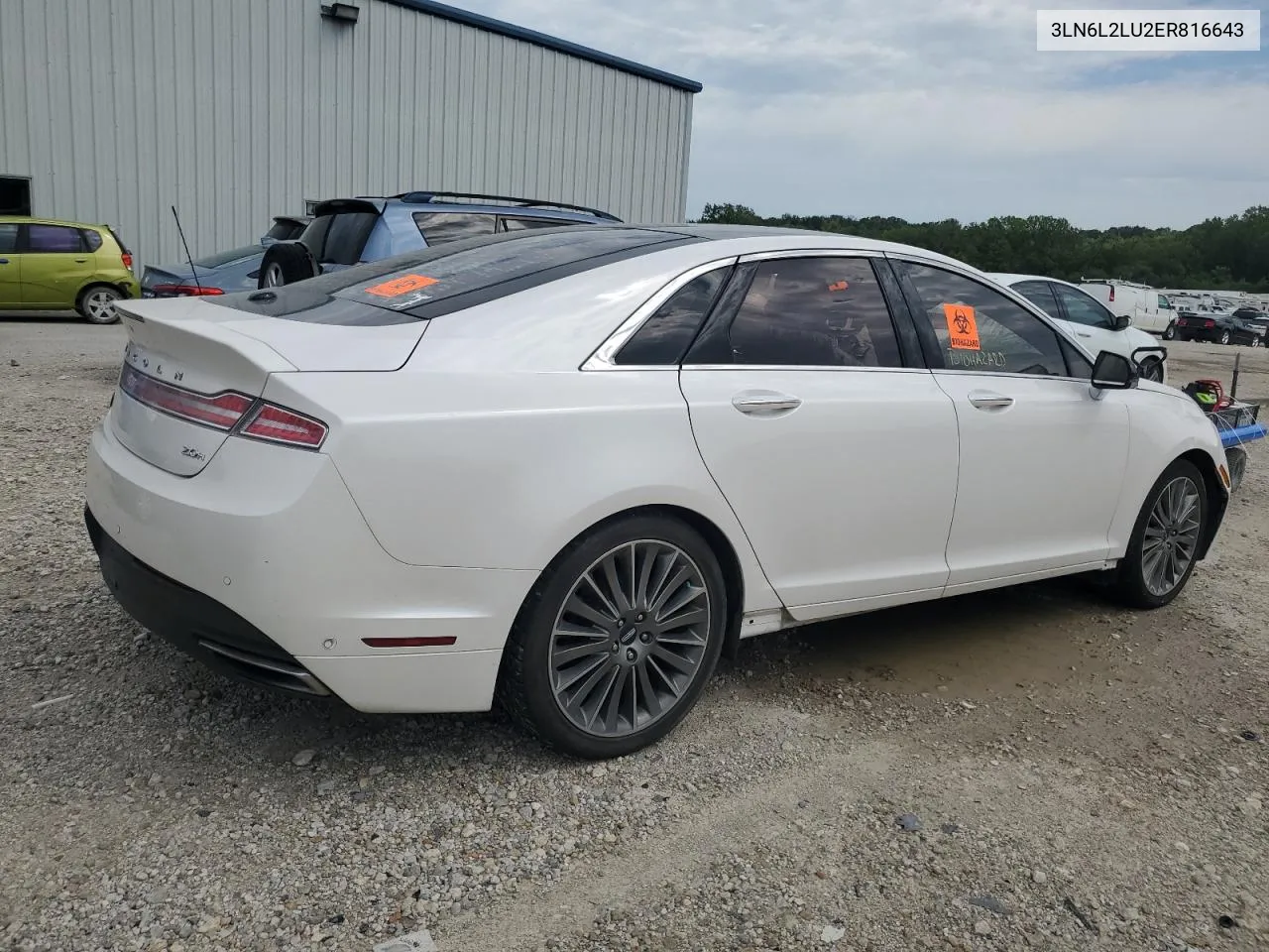 2014 Lincoln Mkz Hybrid VIN: 3LN6L2LU2ER816643 Lot: 67104484