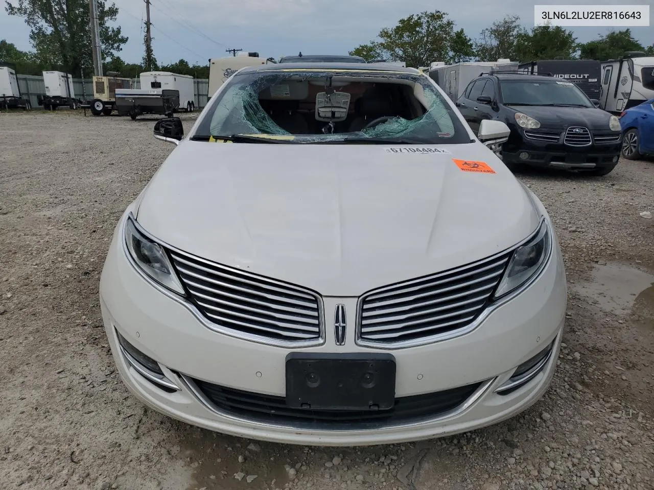 2014 Lincoln Mkz Hybrid VIN: 3LN6L2LU2ER816643 Lot: 67104484