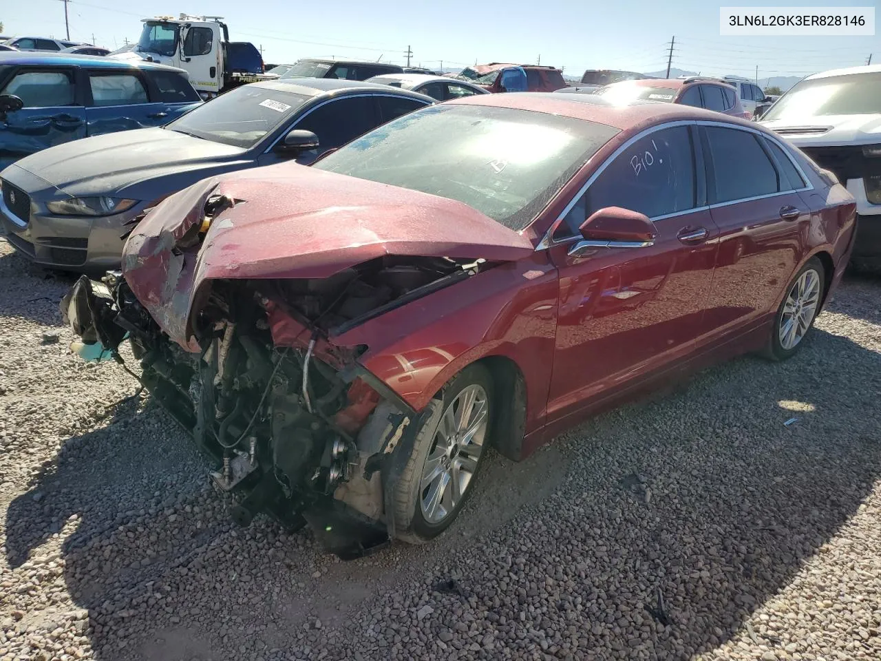 2014 Lincoln Mkz VIN: 3LN6L2GK3ER828146 Lot: 72174874