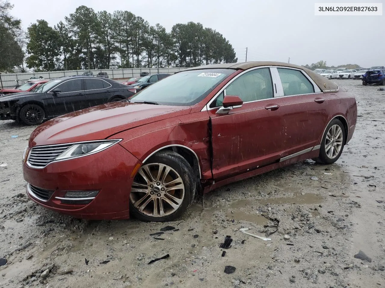 2014 Lincoln Mkz VIN: 3LN6L2G92ER827633 Lot: 73189684