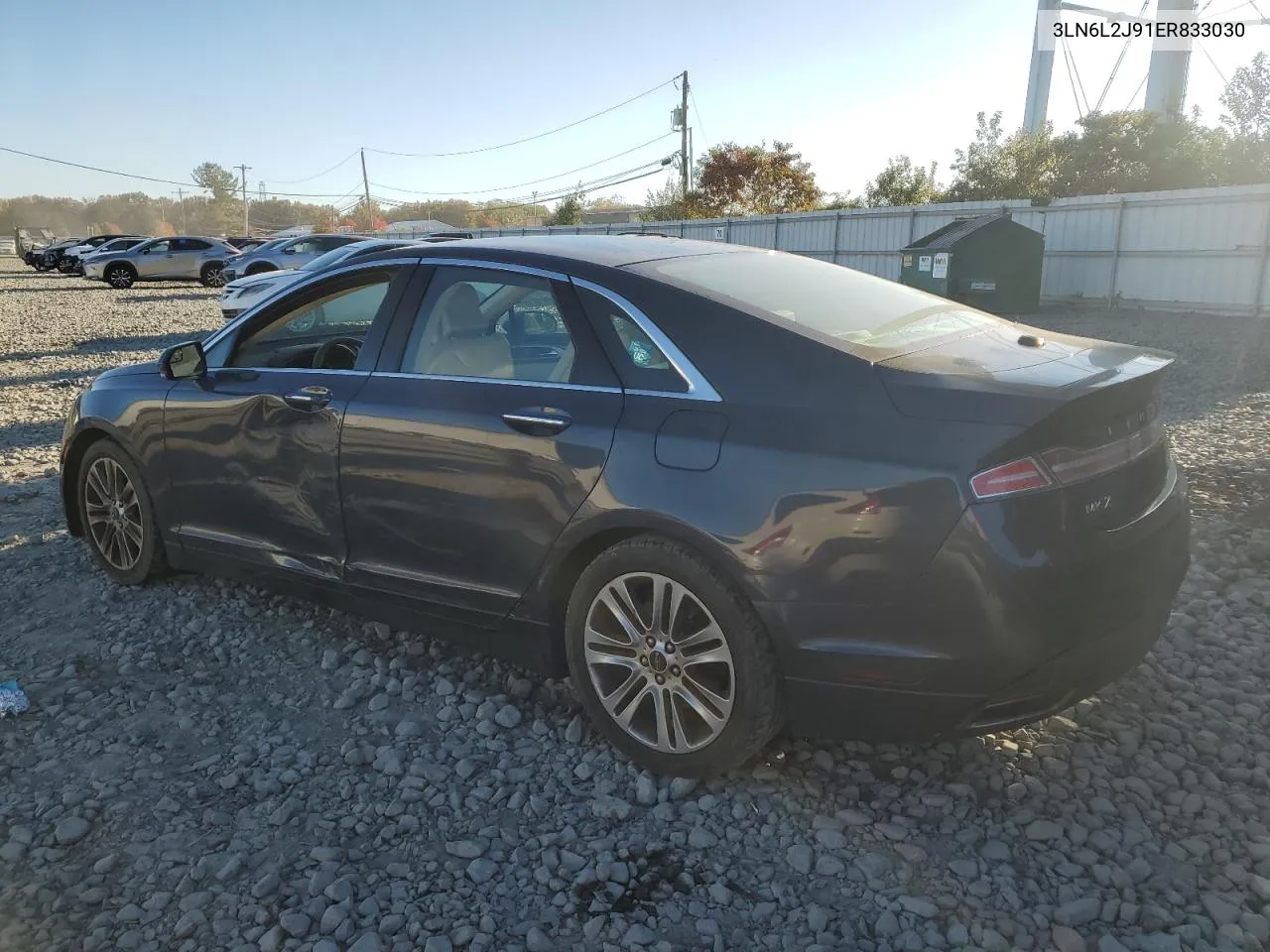 2014 Lincoln Mkz VIN: 3LN6L2J91ER833030 Lot: 76325104