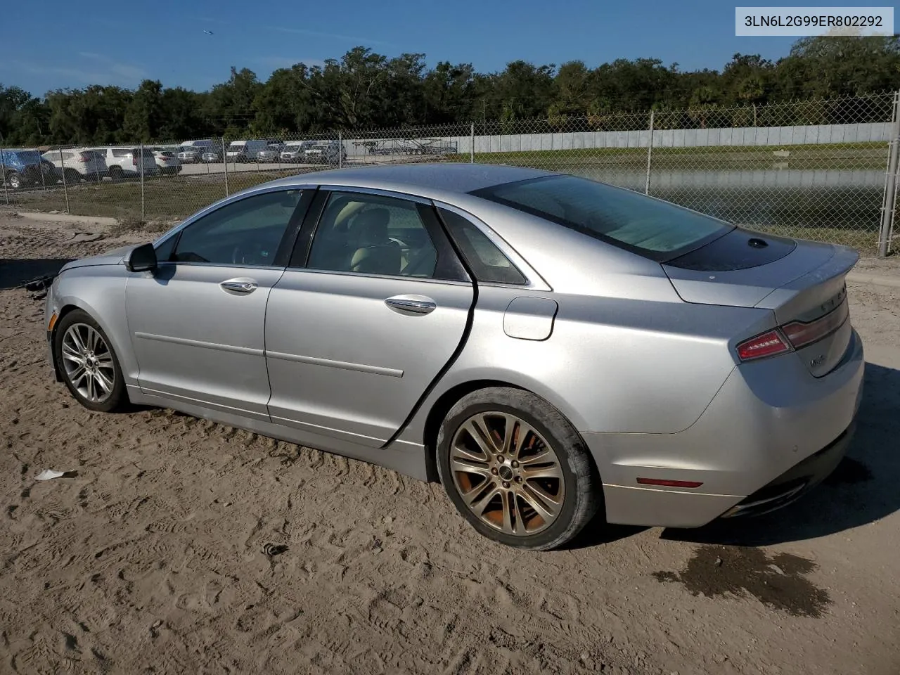 2014 Lincoln Mkz VIN: 3LN6L2G99ER802292 Lot: 77135634