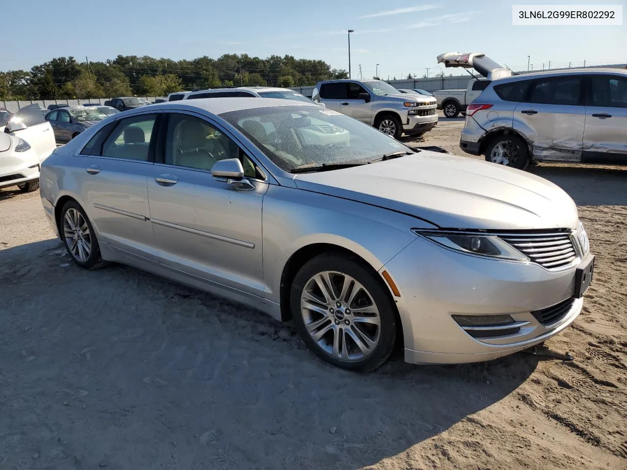 2014 Lincoln Mkz VIN: 3LN6L2G99ER802292 Lot: 77135634