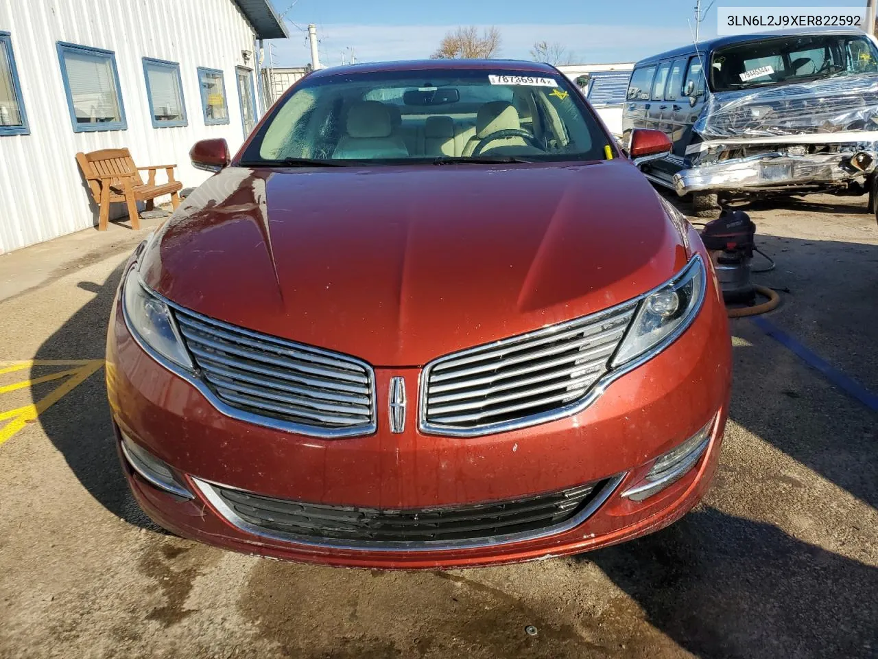 2014 Lincoln Mkz VIN: 3LN6L2J9XER822592 Lot: 78736974