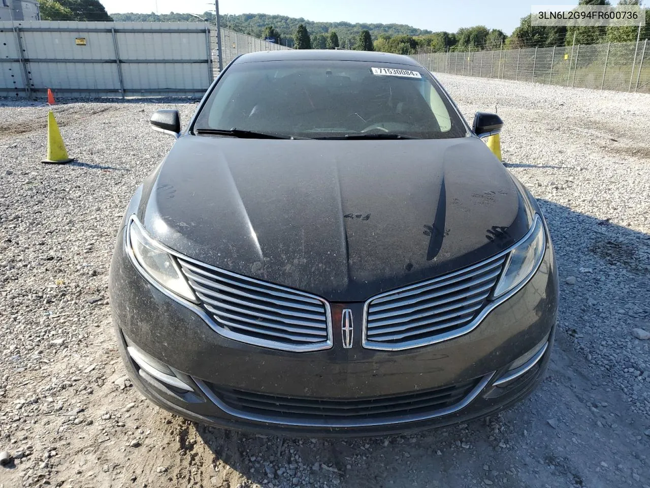 2015 Lincoln Mkz VIN: 3LN6L2G94FR600736 Lot: 71530084