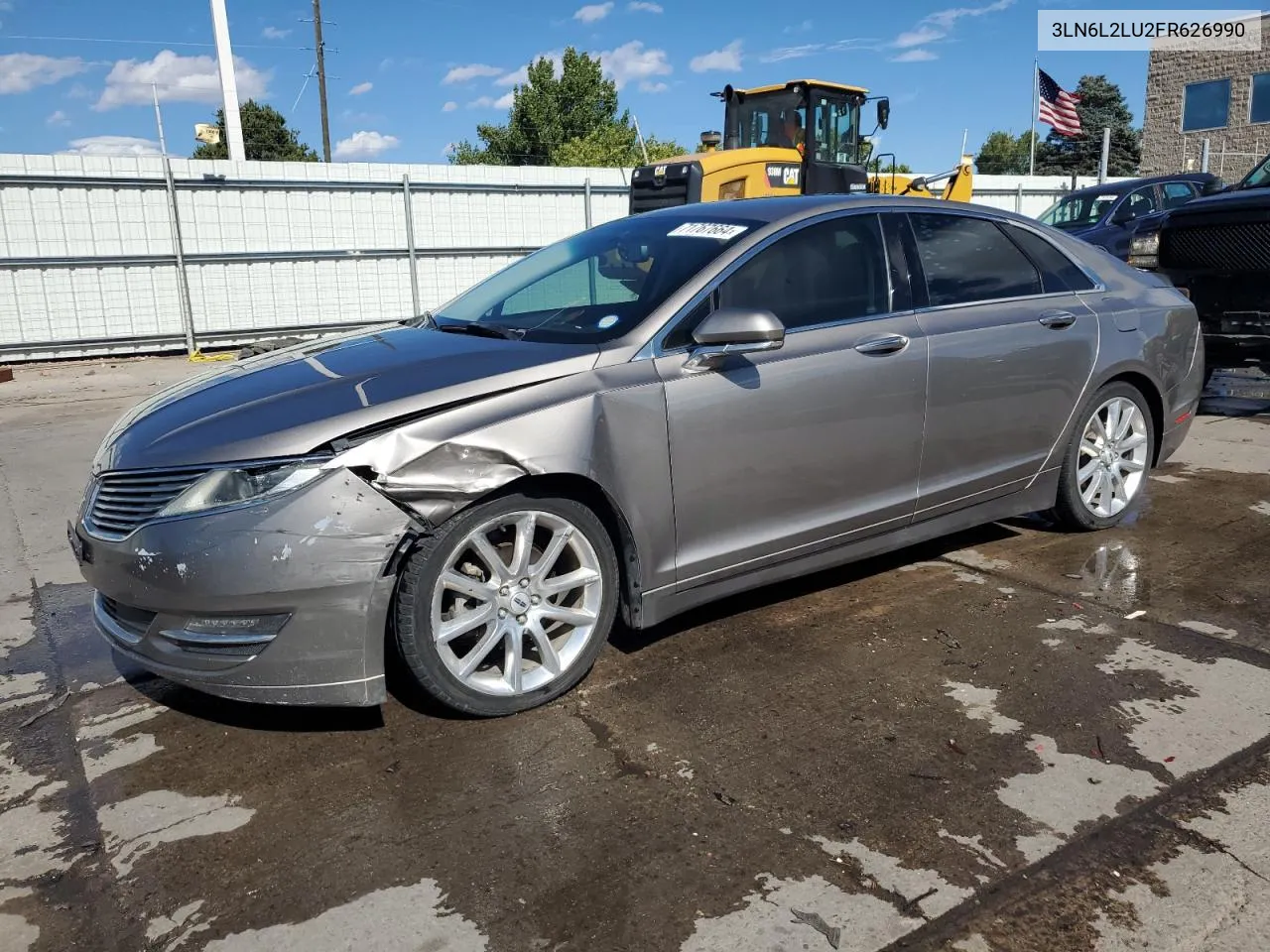 2015 Lincoln Mkz Hybrid VIN: 3LN6L2LU2FR626990 Lot: 71767664