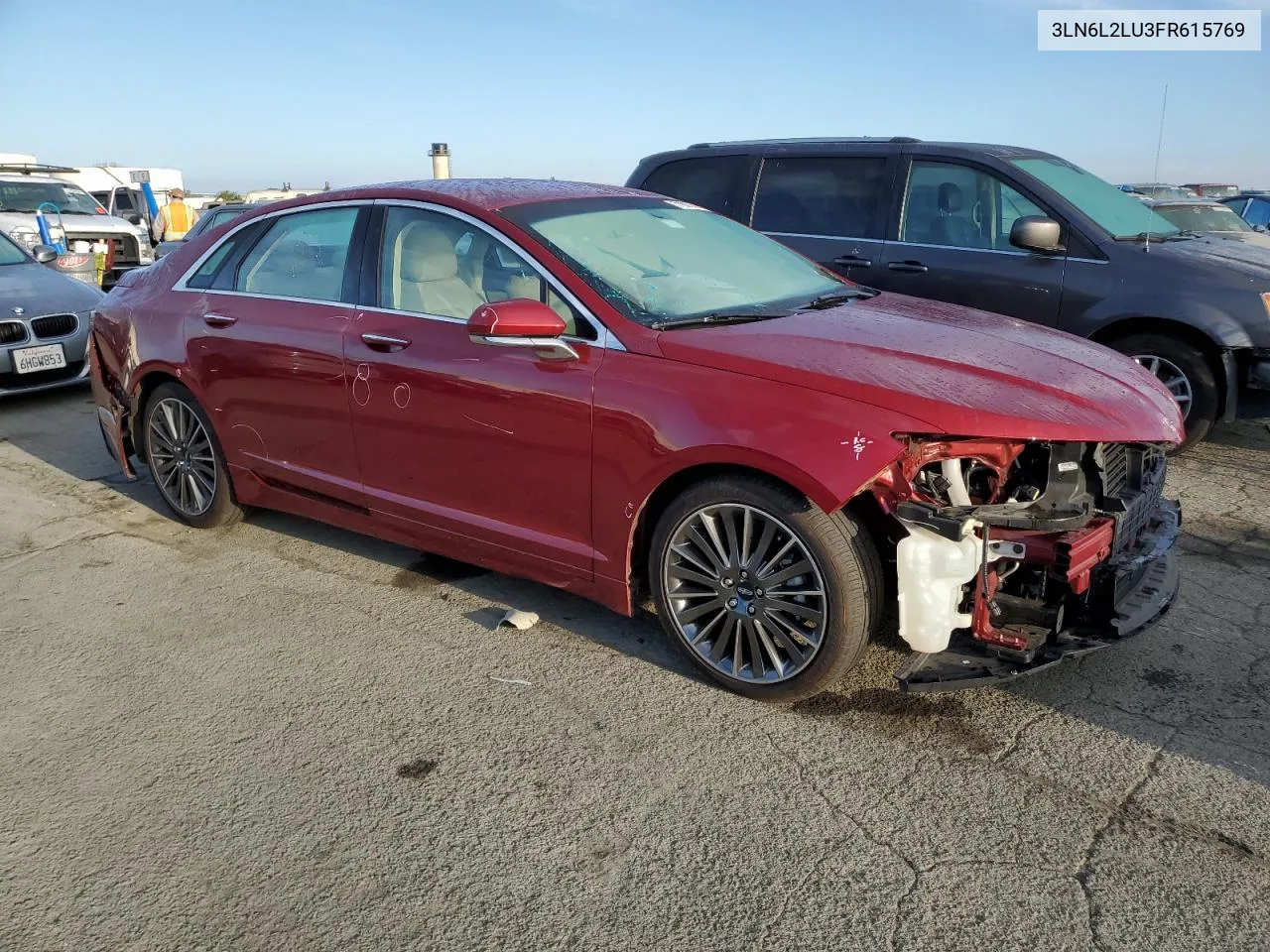 2015 Lincoln Mkz Hybrid VIN: 3LN6L2LU3FR615769 Lot: 71887884