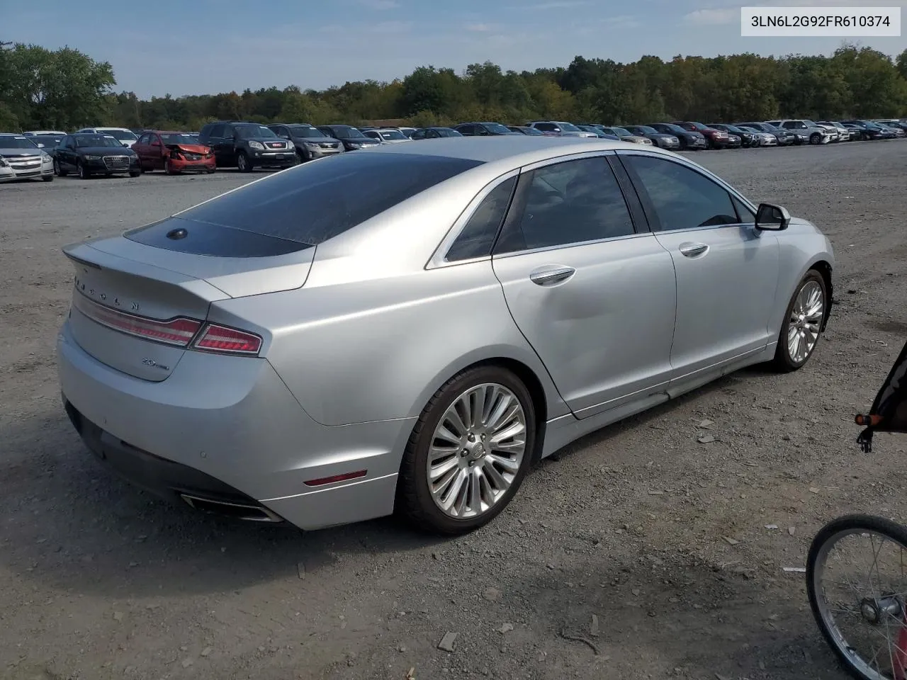 2015 Lincoln Mkz VIN: 3LN6L2G92FR610374 Lot: 72401834