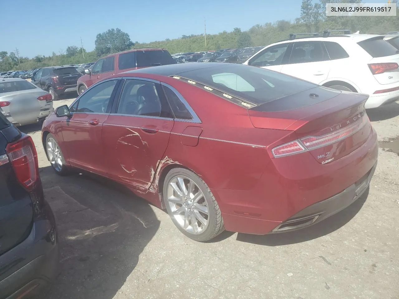 2015 Lincoln Mkz VIN: 3LN6L2J99FR619517 Lot: 73834754