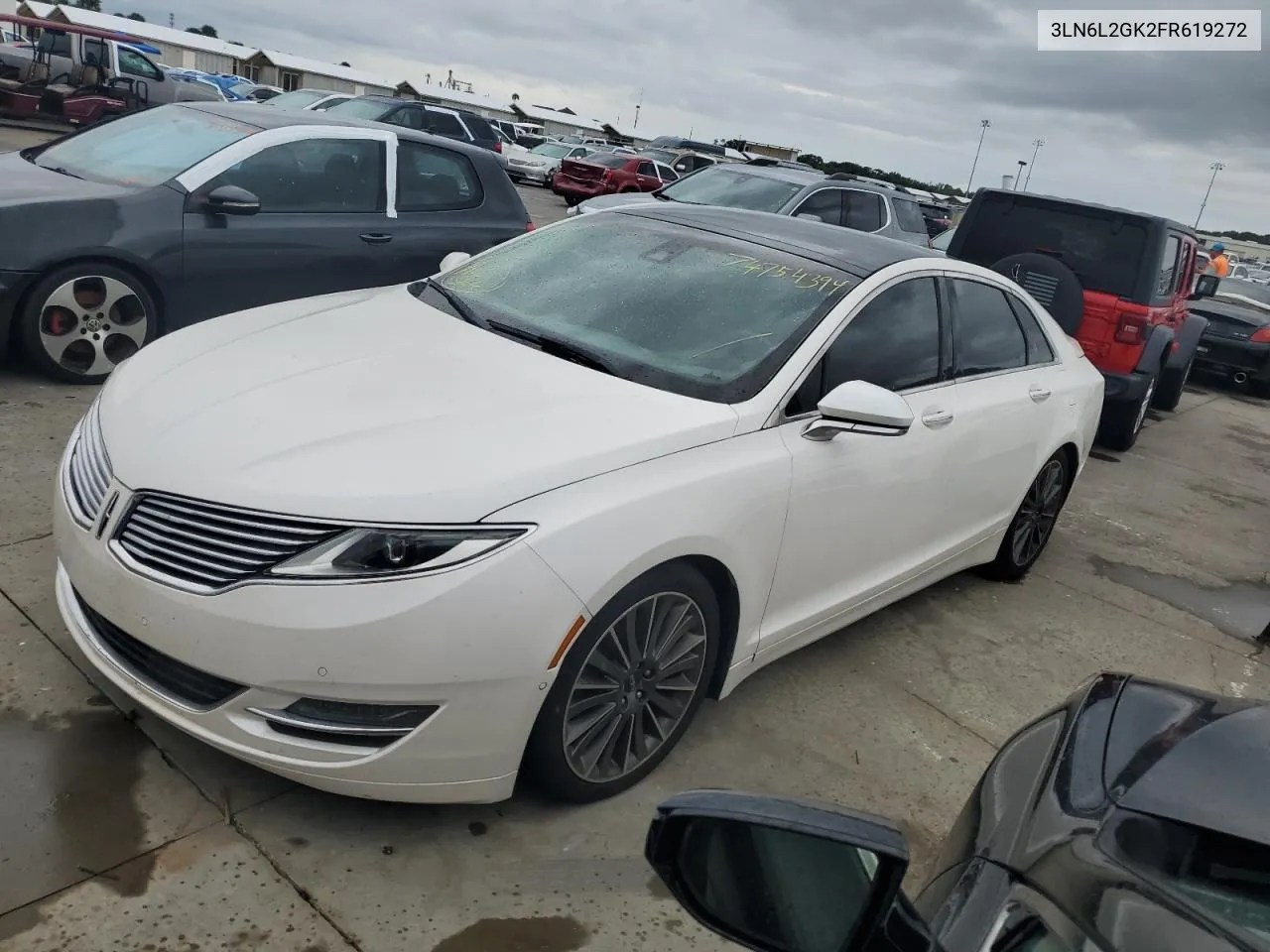 2015 Lincoln Mkz VIN: 3LN6L2GK2FR619272 Lot: 74754394