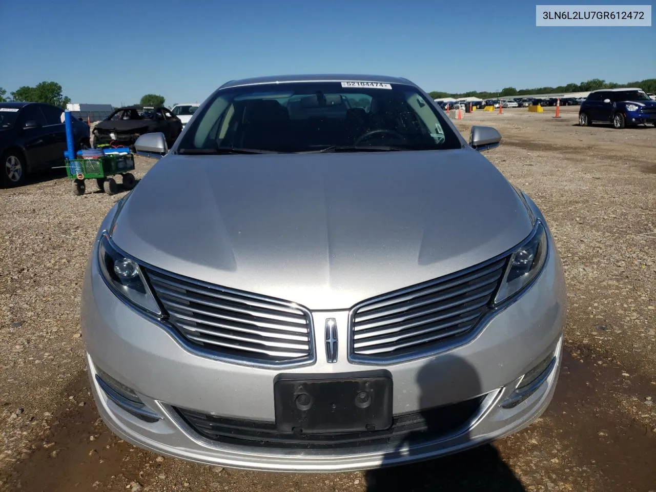 2016 Lincoln Mkz Hybrid VIN: 3LN6L2LU7GR612472 Lot: 52104474