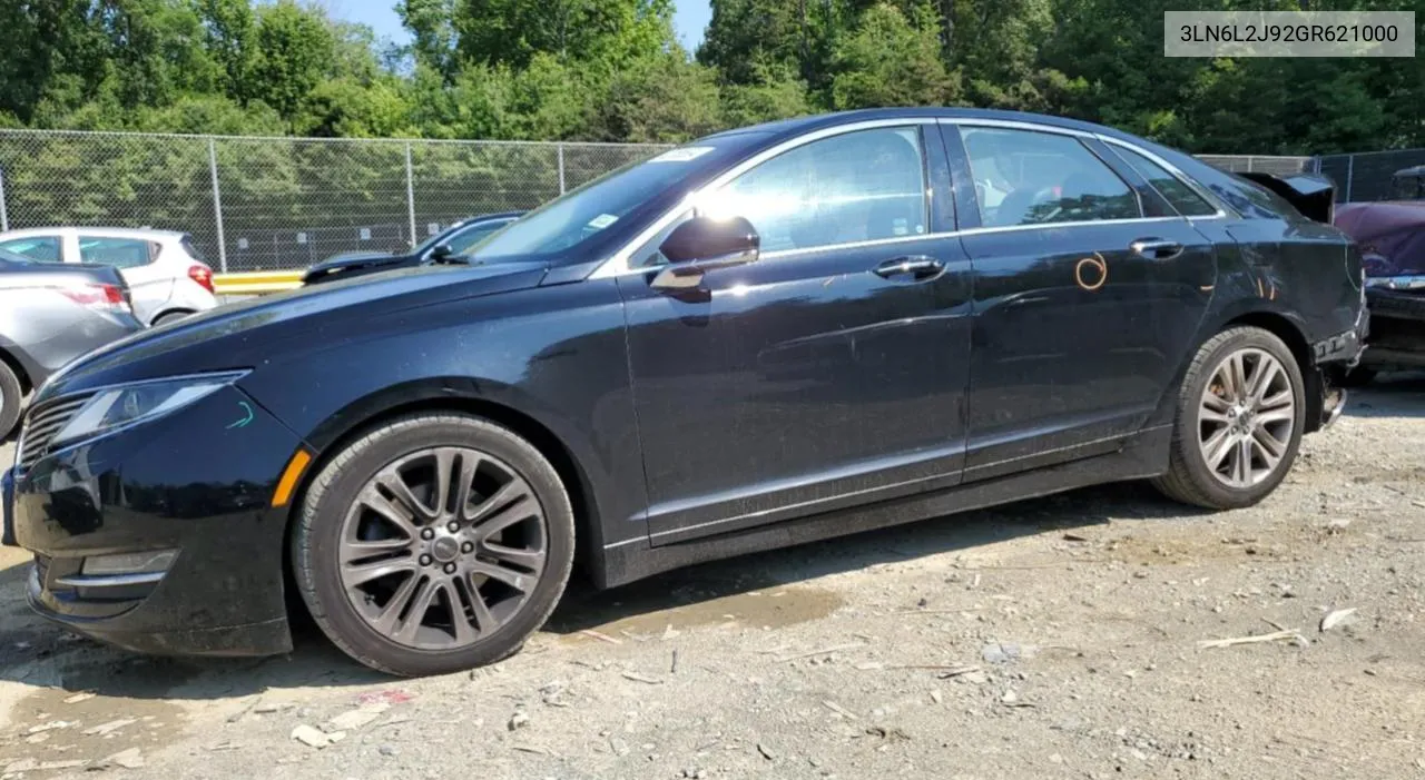 2016 Lincoln Mkz VIN: 3LN6L2J92GR621000 Lot: 62065504