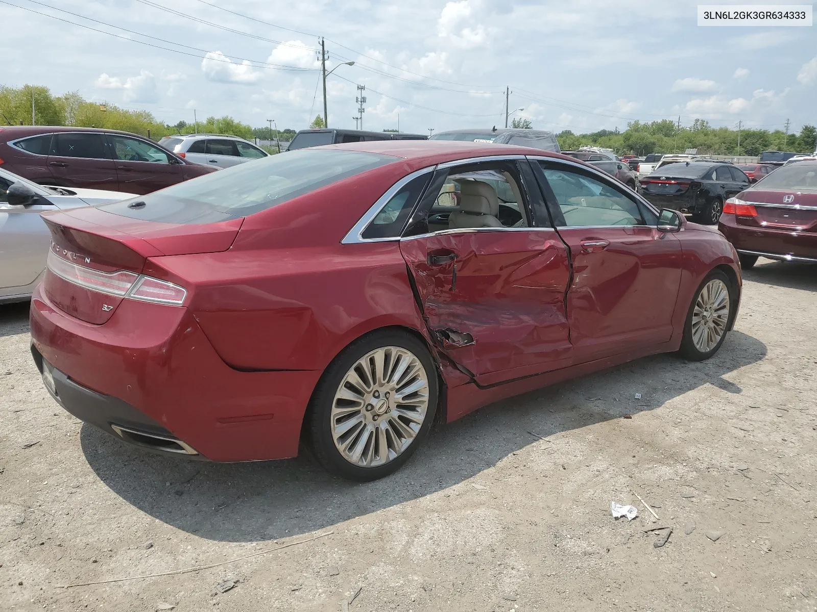 2016 Lincoln Mkz VIN: 3LN6L2GK3GR634333 Lot: 63843054