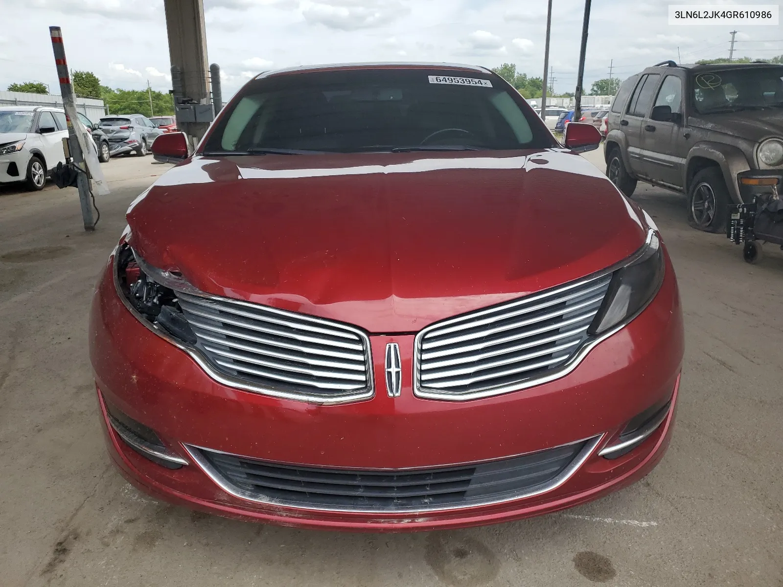 2016 Lincoln Mkz VIN: 3LN6L2JK4GR610986 Lot: 64953954