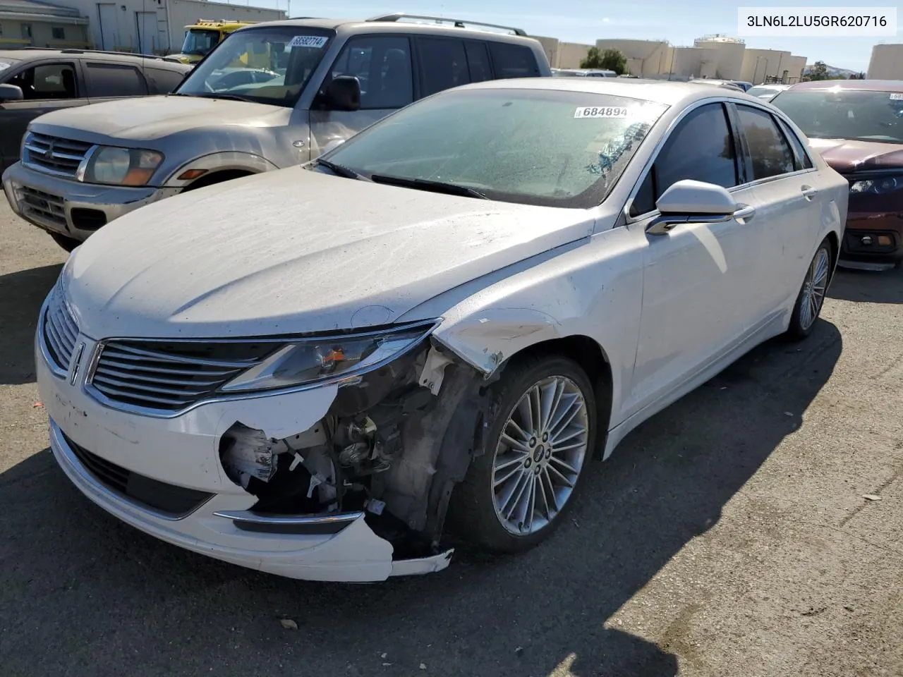 2016 Lincoln Mkz Hybrid VIN: 3LN6L2LU5GR620716 Lot: 68489414