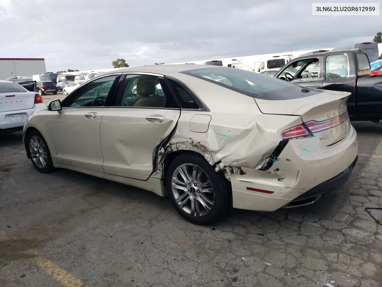 2016 Lincoln Mkz Hybrid VIN: 3LN6L2LU2GR612959 Lot: 68878264