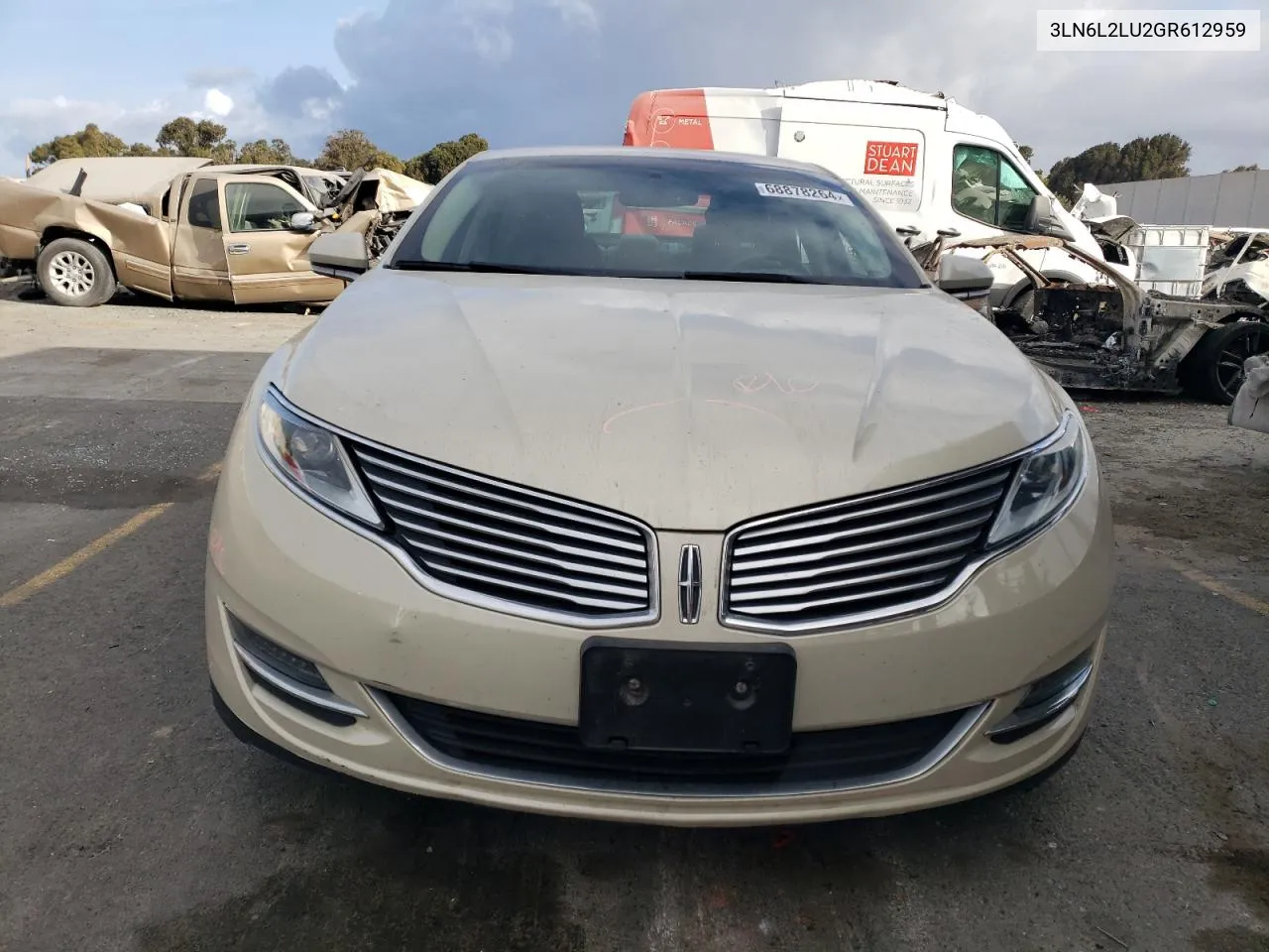 2016 Lincoln Mkz Hybrid VIN: 3LN6L2LU2GR612959 Lot: 68878264