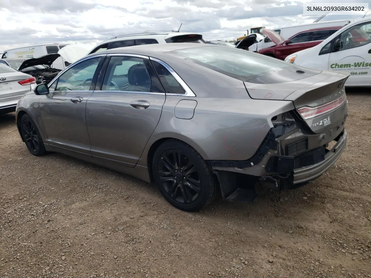 2016 Lincoln Mkz VIN: 3LN6L2G93GR634202 Lot: 70224484