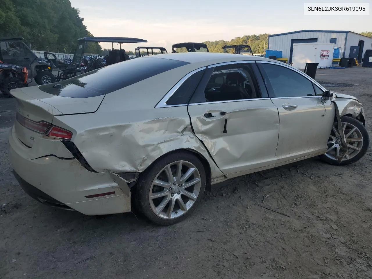 2016 Lincoln Mkz VIN: 3LN6L2JK3GR619095 Lot: 70540294