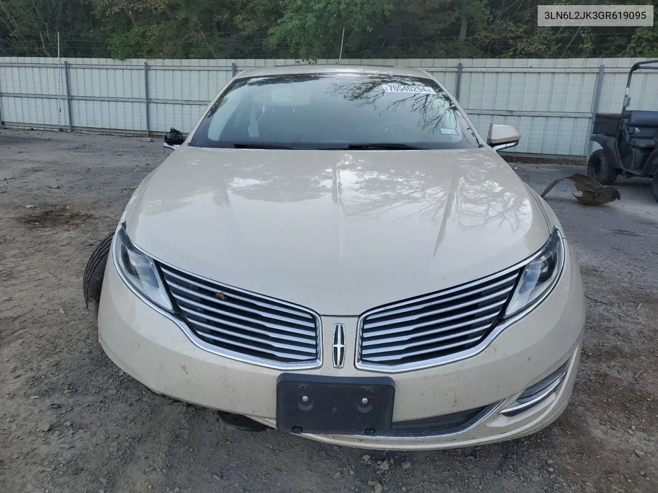 2016 Lincoln Mkz VIN: 3LN6L2JK3GR619095 Lot: 70540294