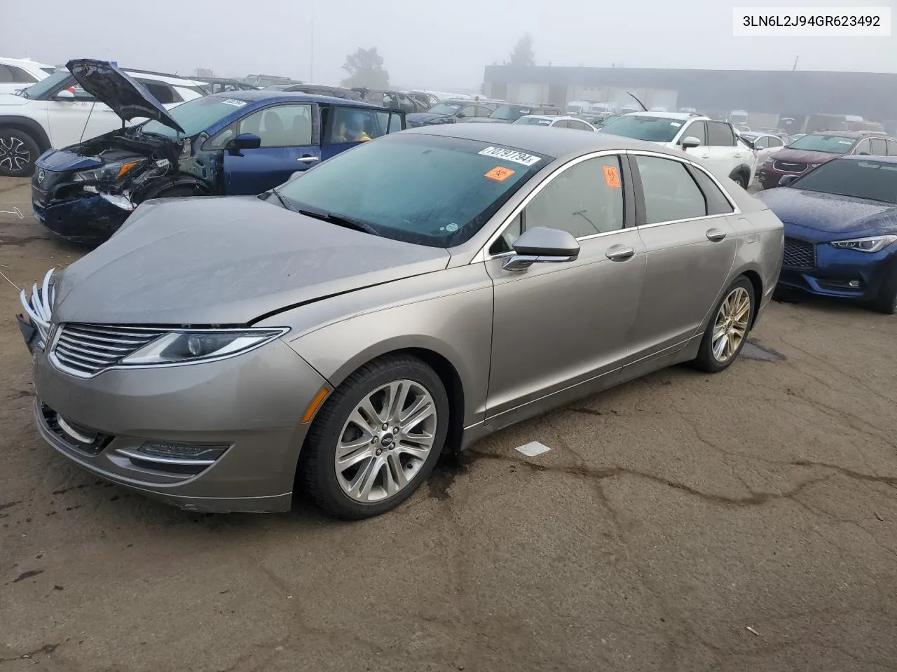 2016 Lincoln Mkz VIN: 3LN6L2J94GR623492 Lot: 70797794