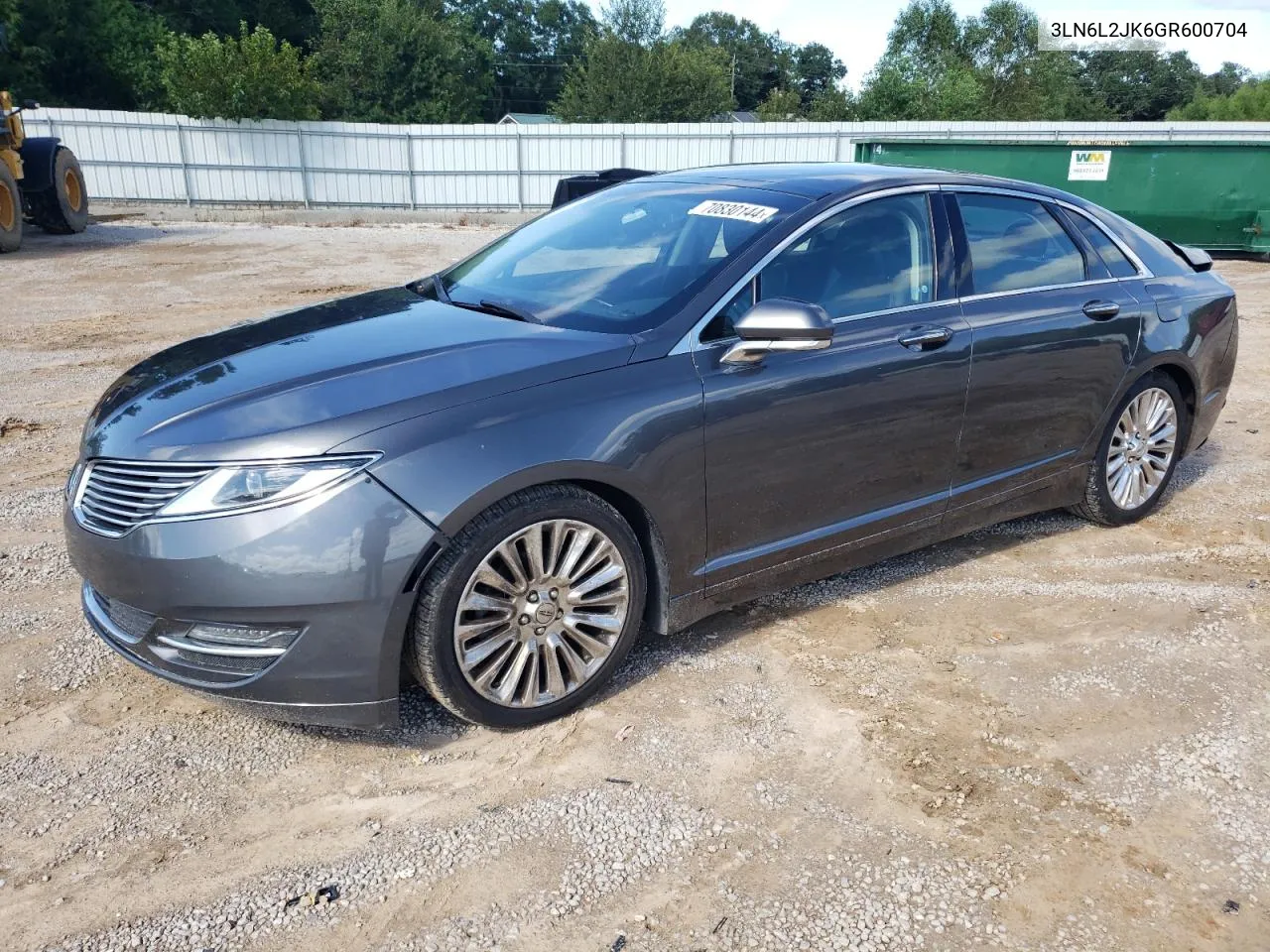 2016 Lincoln Mkz VIN: 3LN6L2JK6GR600704 Lot: 70830144