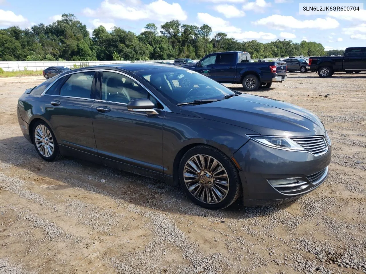 2016 Lincoln Mkz VIN: 3LN6L2JK6GR600704 Lot: 70830144