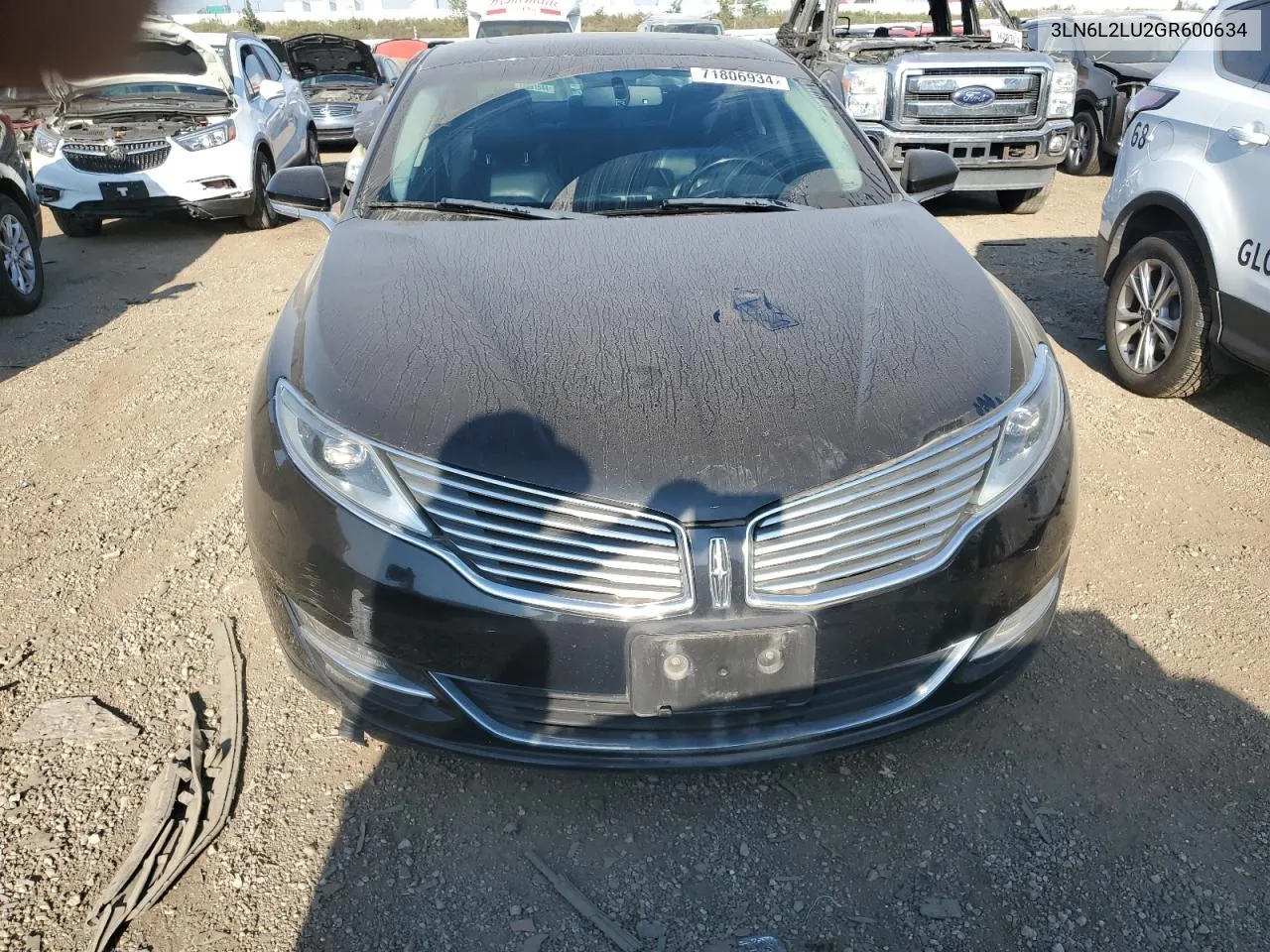 2016 Lincoln Mkz Hybrid VIN: 3LN6L2LU2GR600634 Lot: 71806934