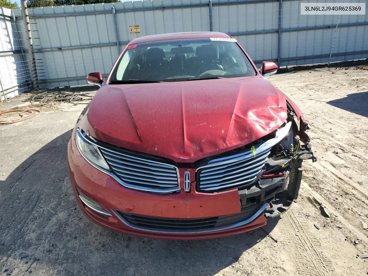 2016 Lincoln Mkz VIN: 3LN6L2J94GR625369 Lot: 74584064