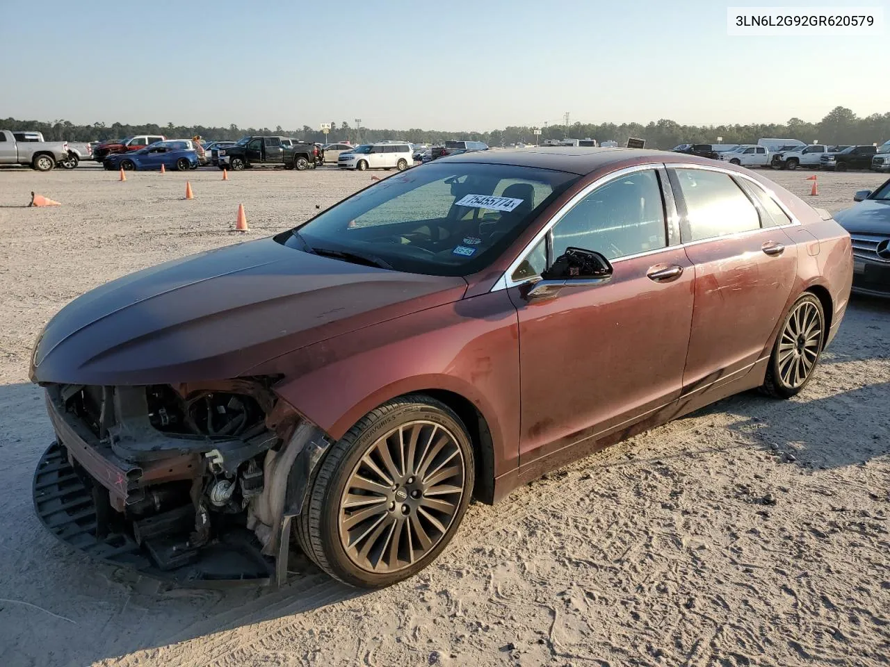 2016 Lincoln Mkz VIN: 3LN6L2G92GR620579 Lot: 75455774