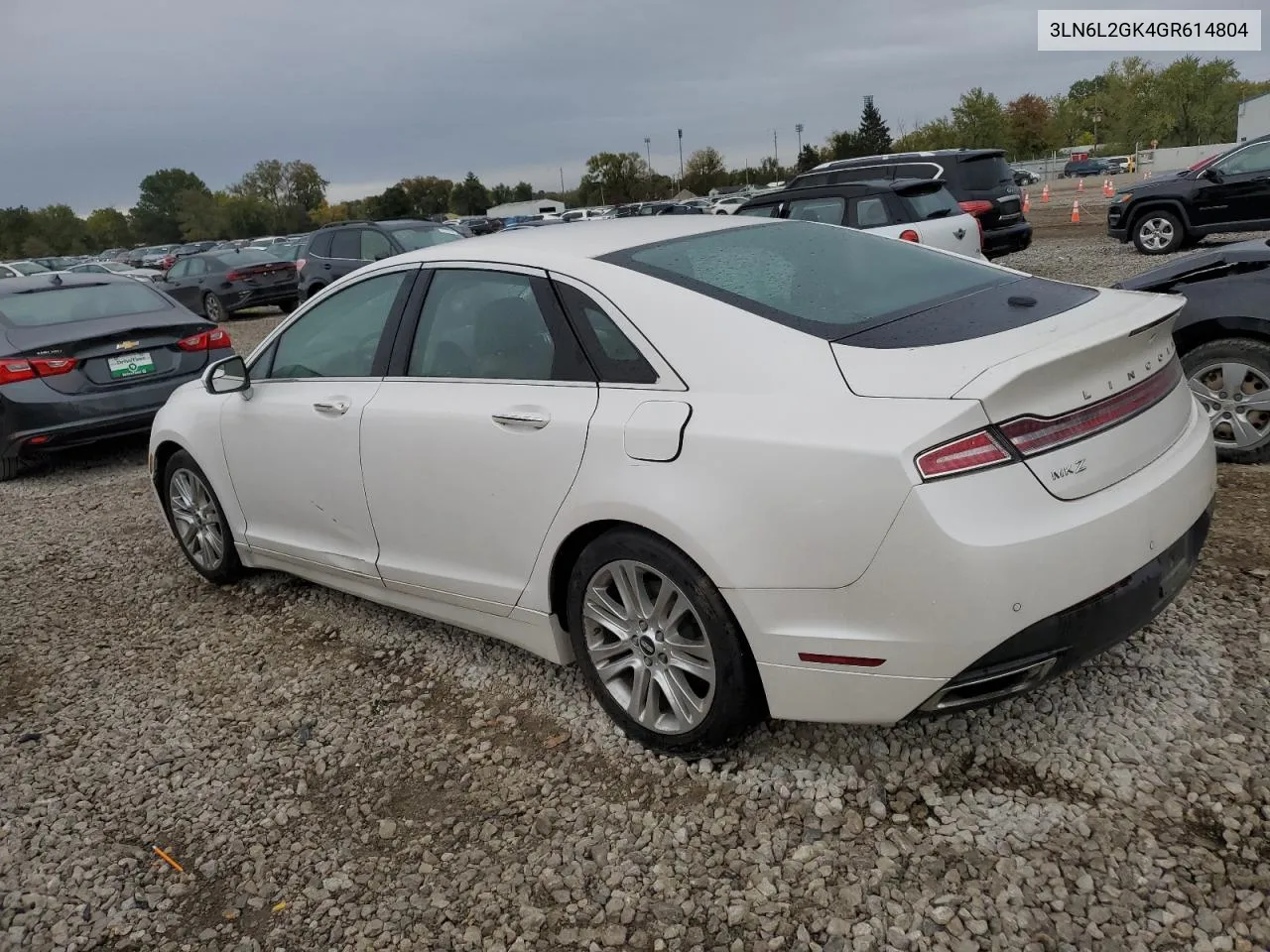 2016 Lincoln Mkz VIN: 3LN6L2GK4GR614804 Lot: 76039134