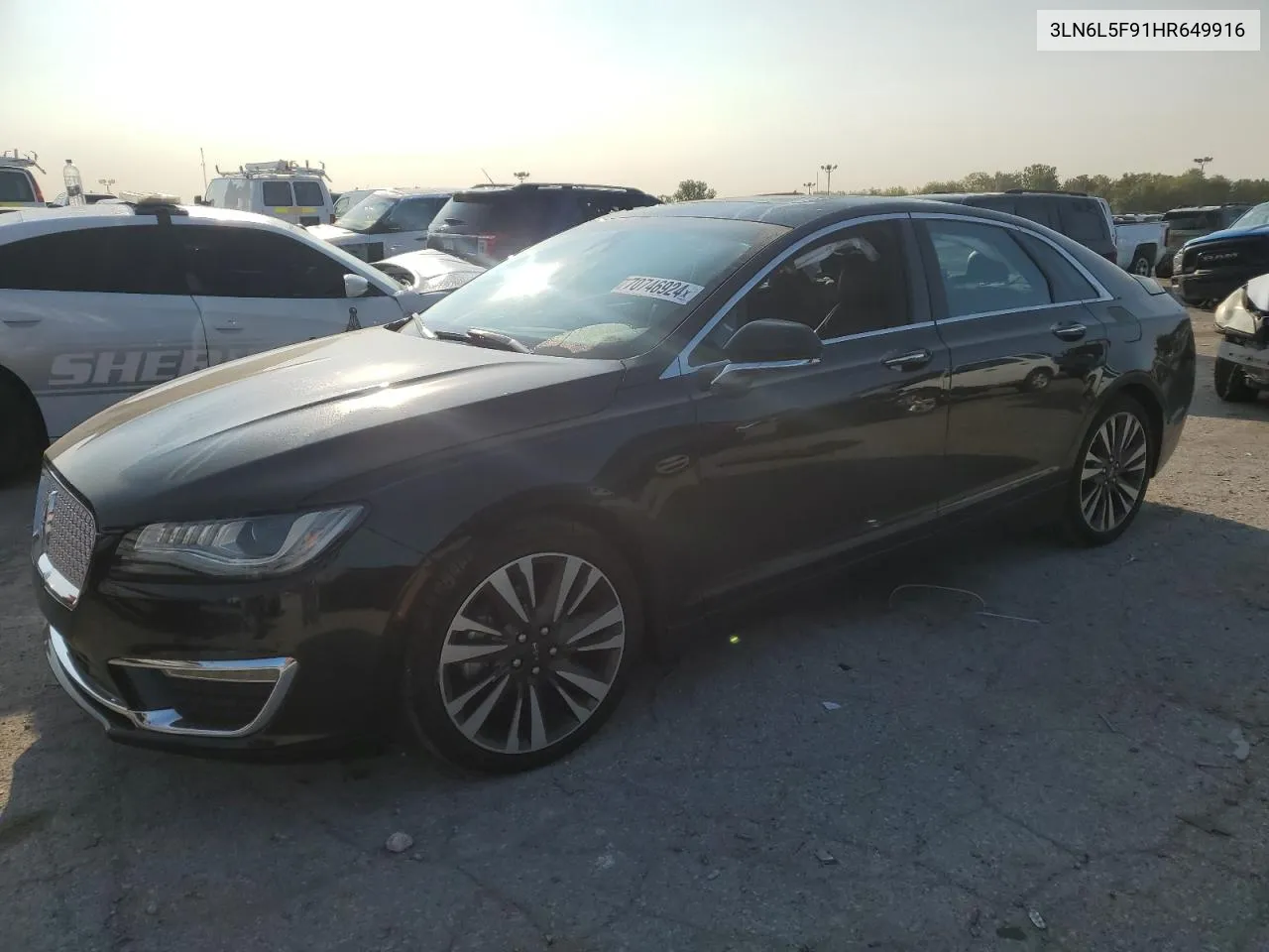 2017 Lincoln Mkz Reserve VIN: 3LN6L5F91HR649916 Lot: 70746924