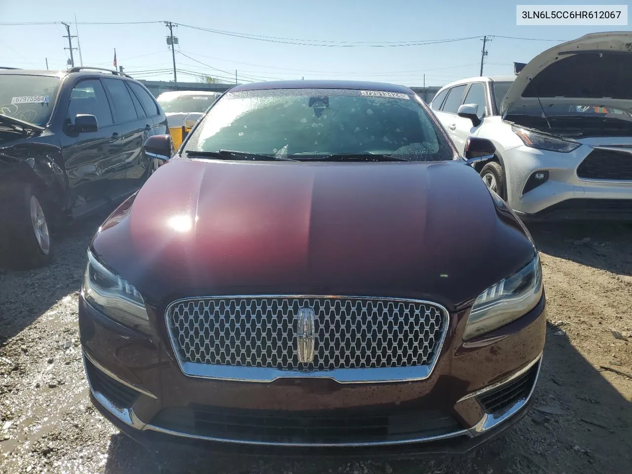 2017 Lincoln Mkz Select VIN: 3LN6L5CC6HR612067 Lot: 72513424