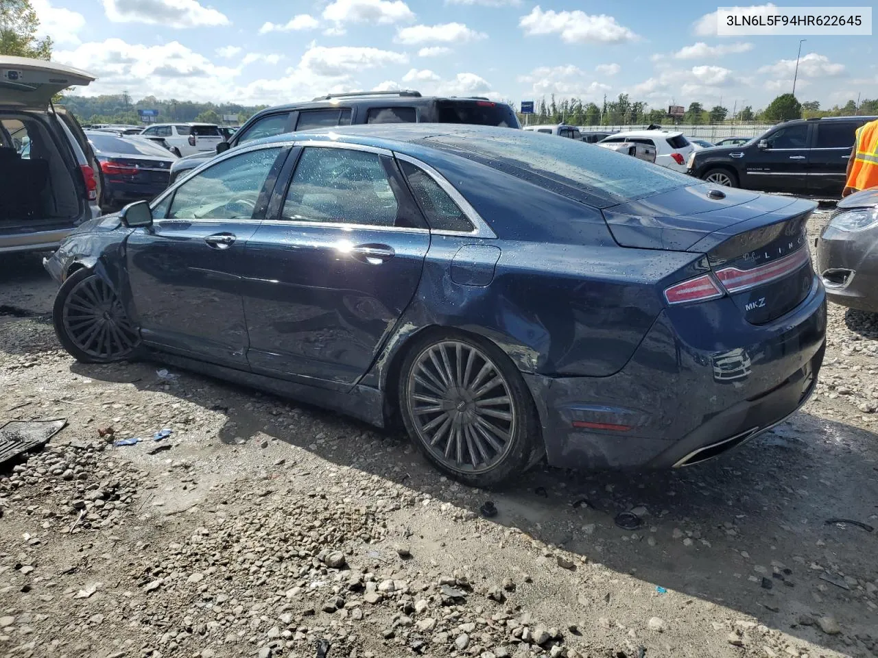 2017 Lincoln Mkz Reserve VIN: 3LN6L5F94HR622645 Lot: 73231184