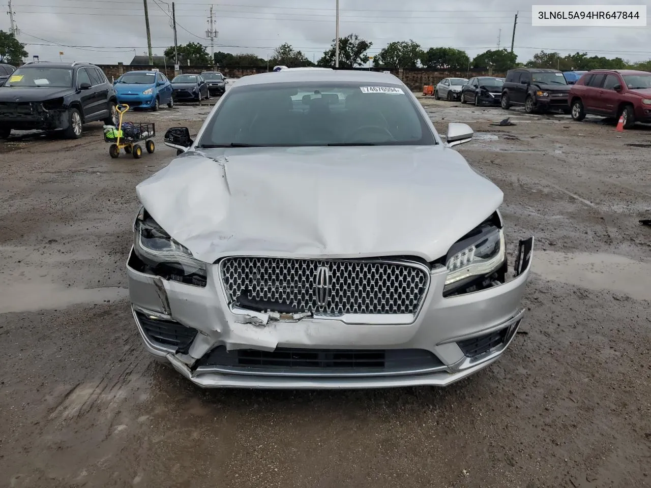 2017 Lincoln Mkz Premiere VIN: 3LN6L5A94HR647844 Lot: 74676594