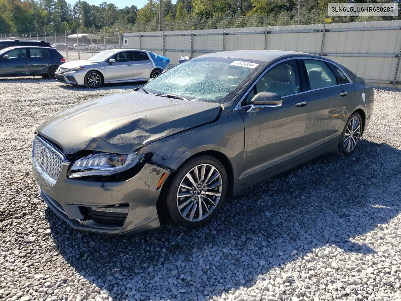 2017 Lincoln Mkz Hybrid Select VIN: 3LN6L5LU6HR630285 Lot: 76948834