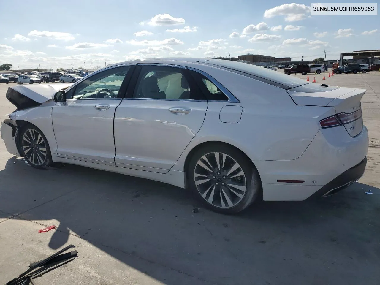 2017 Lincoln Mkz Hybrid Reserve VIN: 3LN6L5MU3HR659953 Lot: 77463224