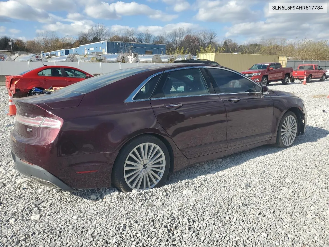 2017 Lincoln Mkz Reserve VIN: 3LN6L5F94HR617784 Lot: 79270754