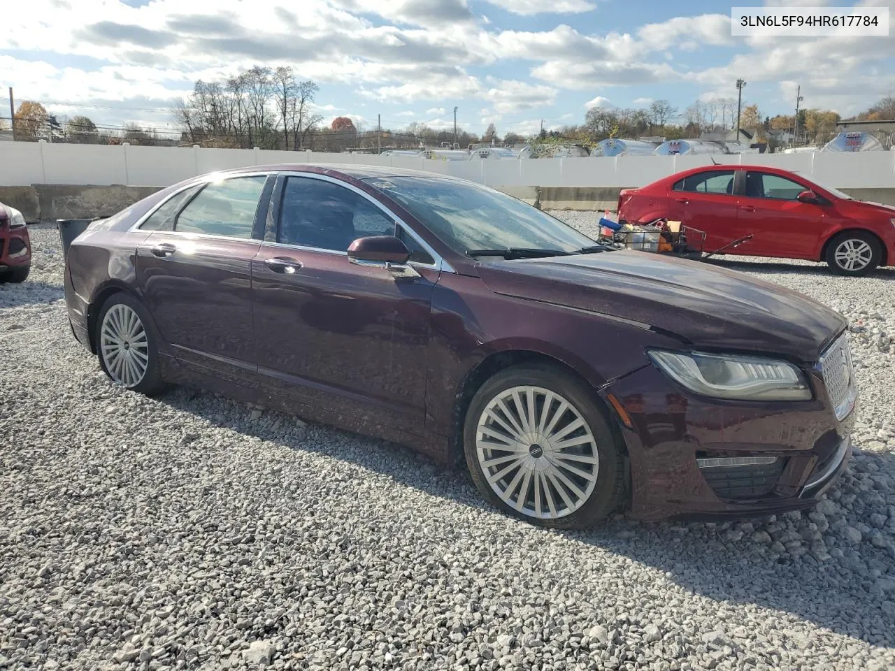 2017 Lincoln Mkz Reserve VIN: 3LN6L5F94HR617784 Lot: 79270754