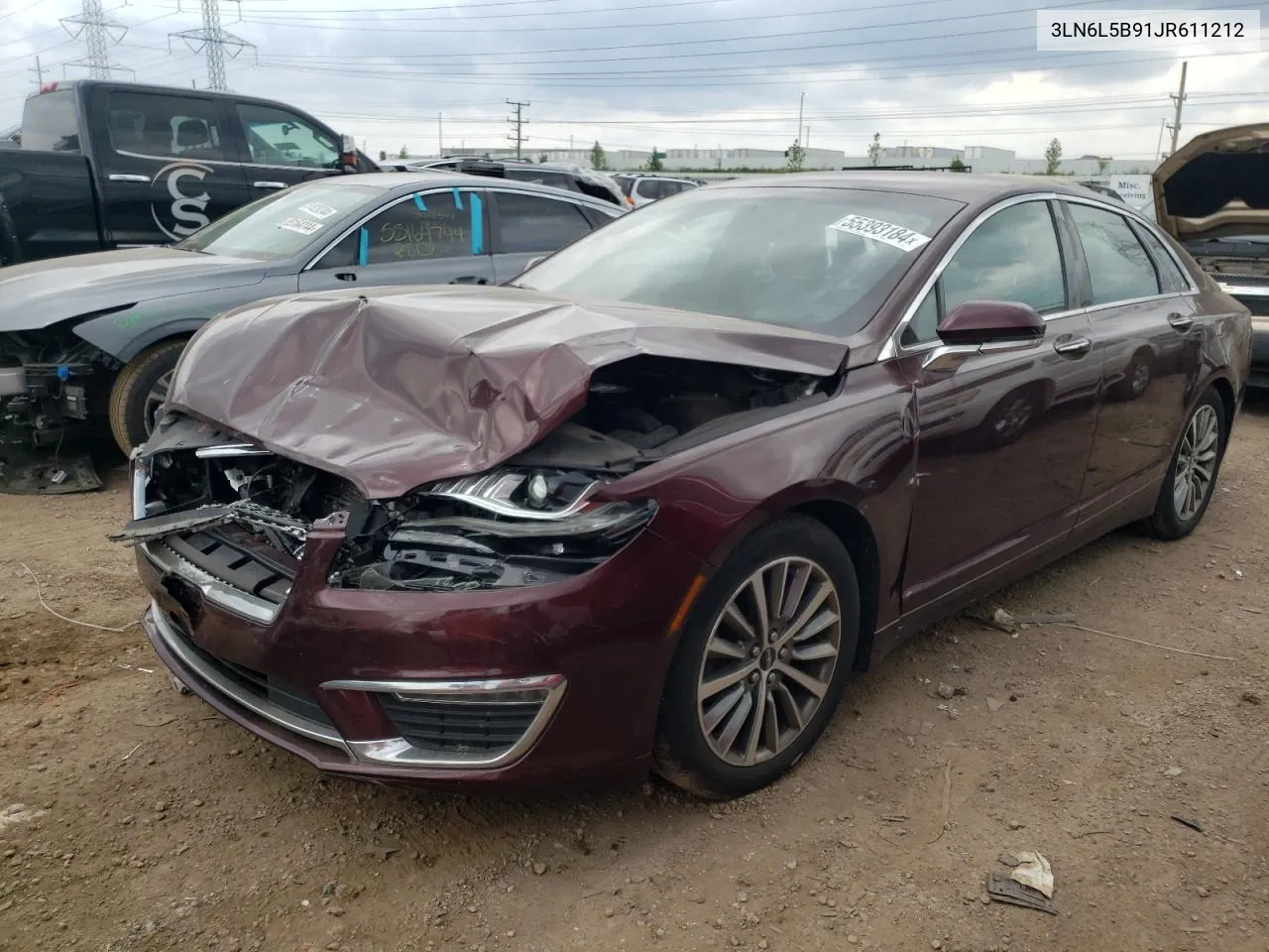 2018 Lincoln Mkz Premiere VIN: 3LN6L5B91JR611212 Lot: 55393184