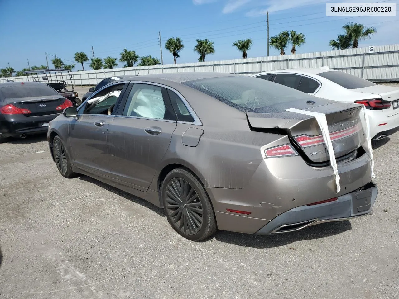 2018 Lincoln Mkz Reserve VIN: 3LN6L5E96JR600220 Lot: 74728304