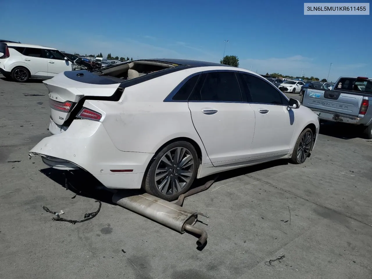 2019 Lincoln Mkz Reserve Ii VIN: 3LN6L5MU1KR611455 Lot: 70267784