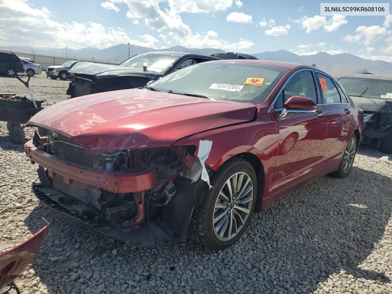 2019 Lincoln Mkz Reserve I VIN: 3LN6L5C99KR608106 Lot: 70341204