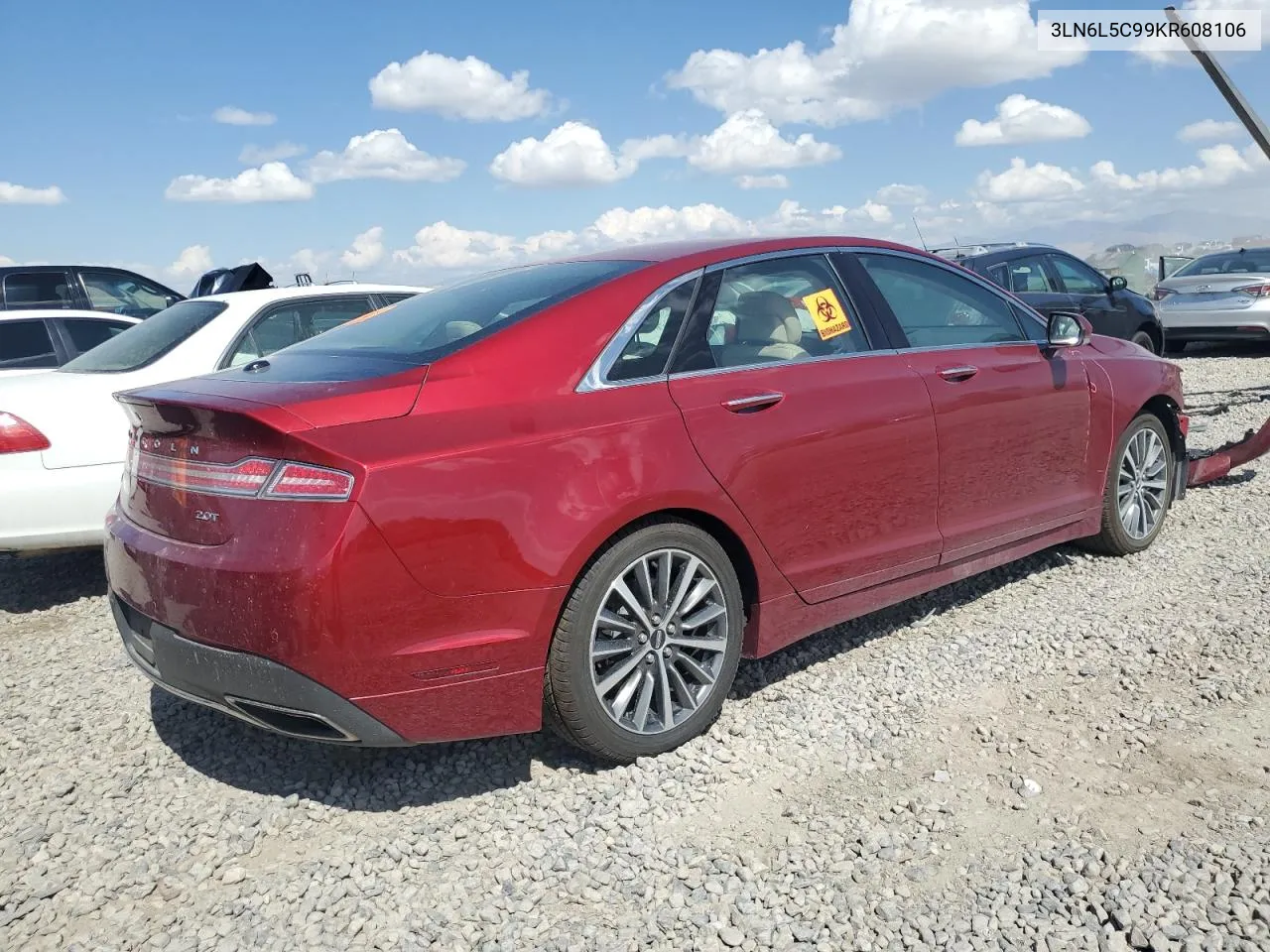 2019 Lincoln Mkz Reserve I VIN: 3LN6L5C99KR608106 Lot: 70341204