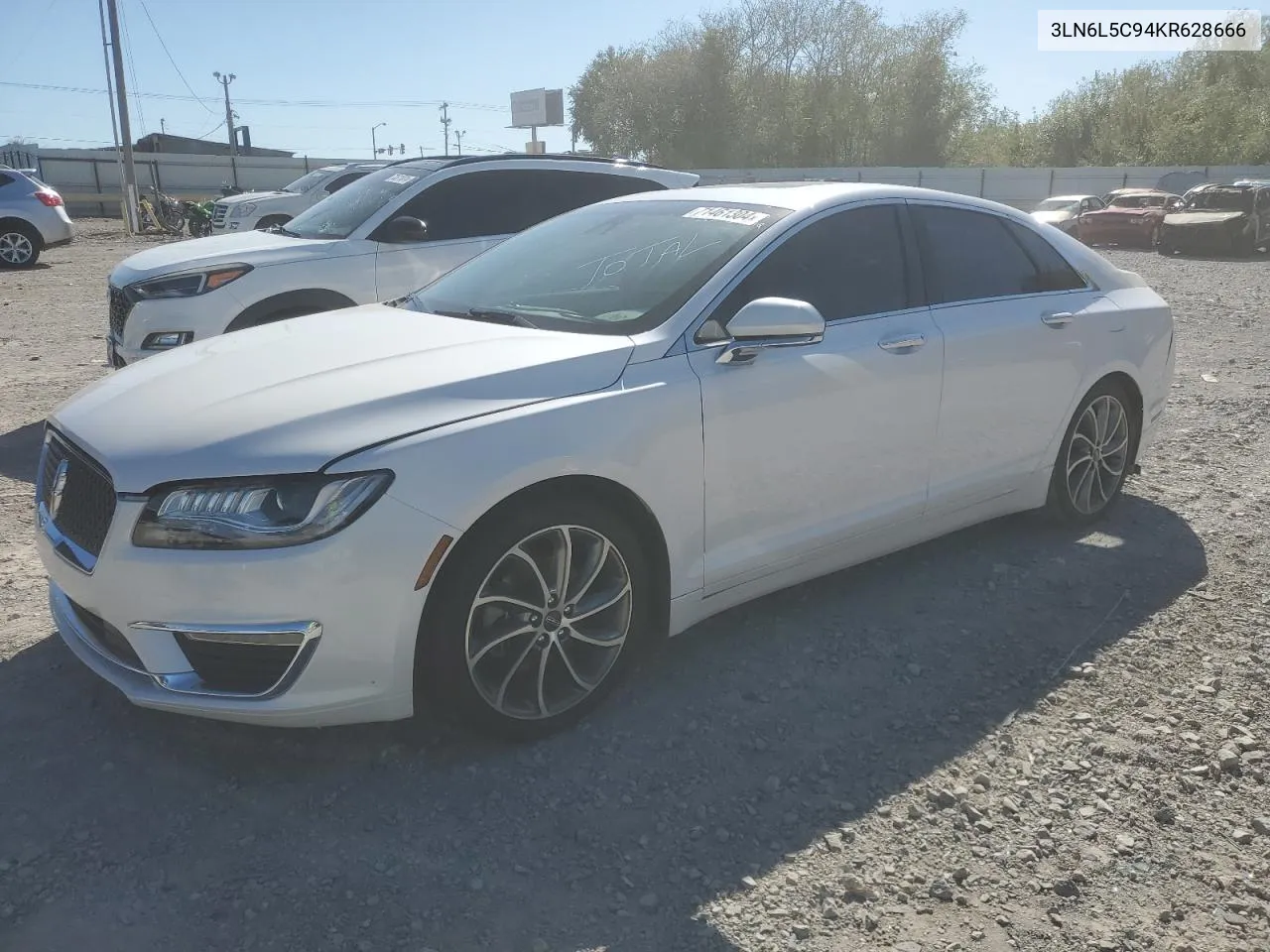 2019 Lincoln Mkz Reserve I VIN: 3LN6L5C94KR628666 Lot: 71461304