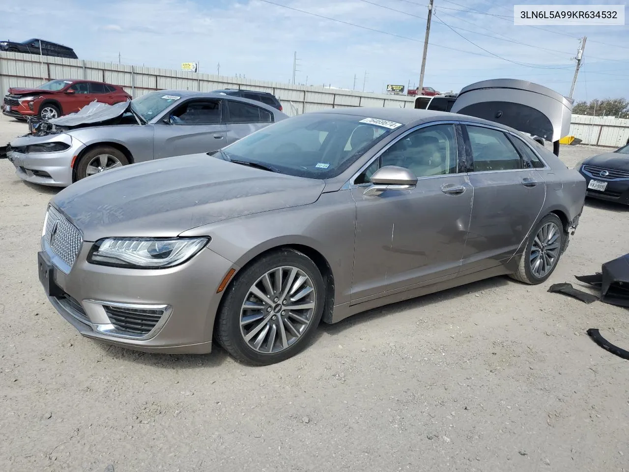 2019 Lincoln Mkz VIN: 3LN6L5A99KR634532 Lot: 76469674