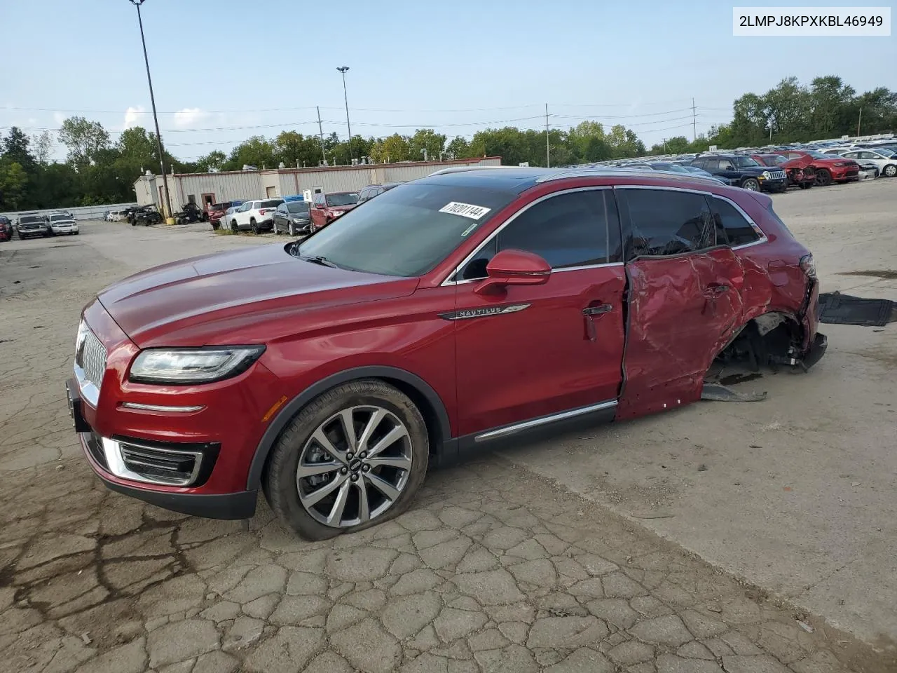 2019 Lincoln Nautilus Select VIN: 2LMPJ8KPXKBL46949 Lot: 70201144