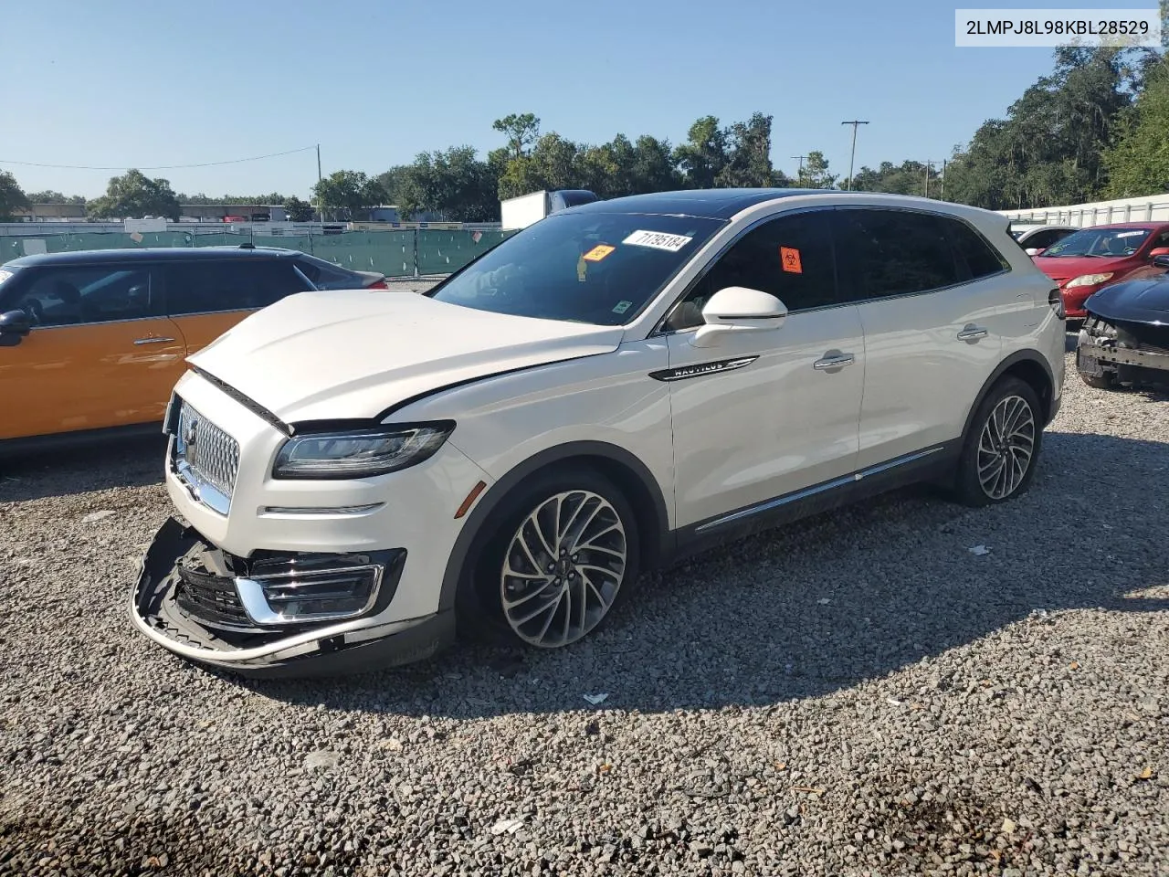 2019 Lincoln Nautilus Reserve VIN: 2LMPJ8L98KBL28529 Lot: 71795184