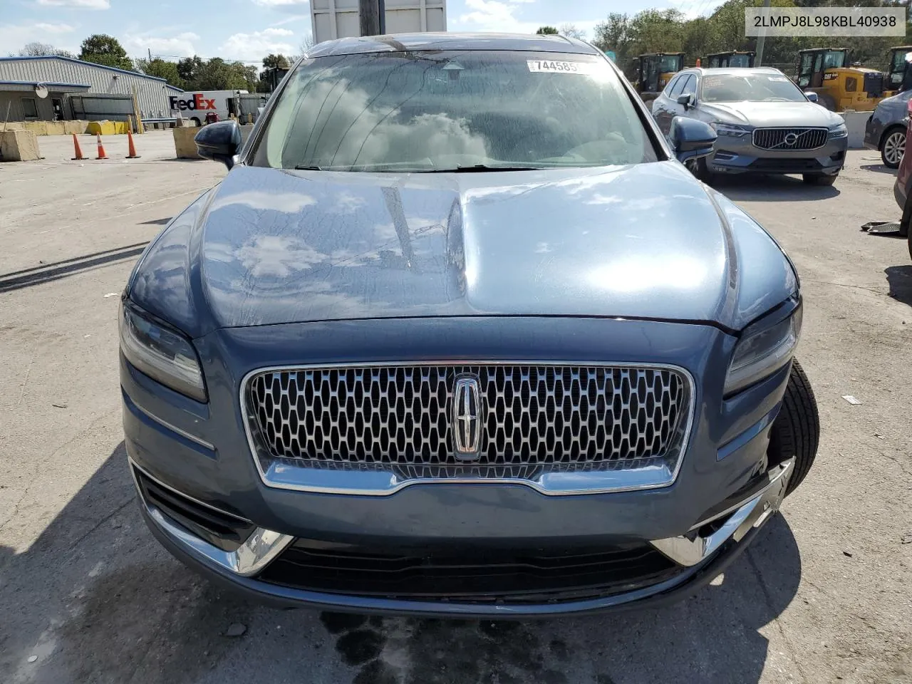 2019 Lincoln Nautilus Reserve VIN: 2LMPJ8L98KBL40938 Lot: 74458554