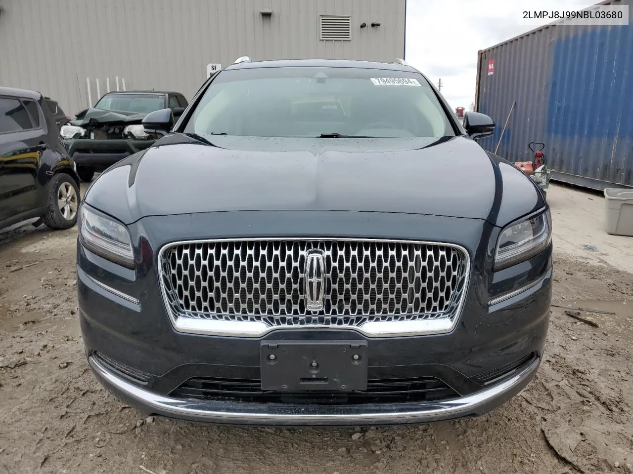 2022 Lincoln Nautilus VIN: 2LMPJ8J99NBL03680 Lot: 79495694